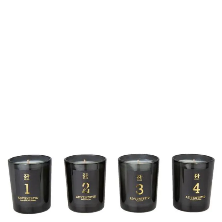 Advent gaveeske duftlys 18x6 cm mørk grå