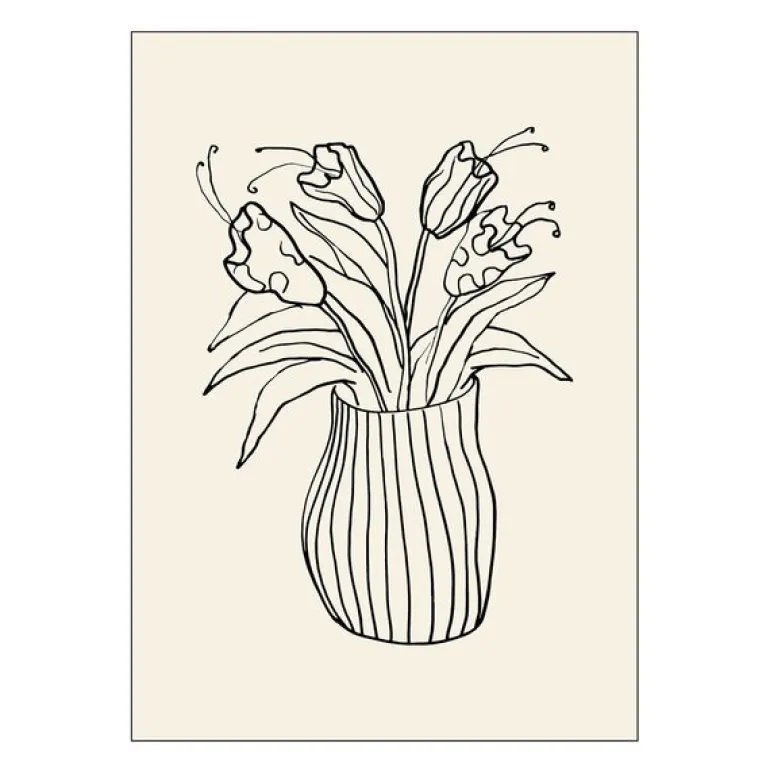 Affordable Art Prints poster 30x40 cm vase sketch