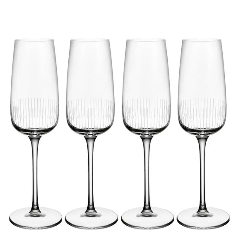 Afina champagneglass 12 cl 4 stk klar