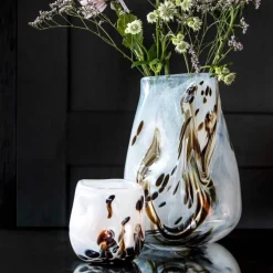 After Rain vase 12 cm hvit m/dekor