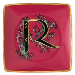 Alphabet skål 12 cm kvadratisk R