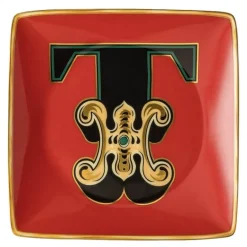 Alphabet skål 12 cm kvadratisk T