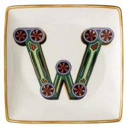 Alphabet skål 12 cm kvadratisk W