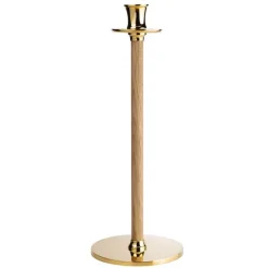 Alto Basso lysestake L 40 cm messing/eik