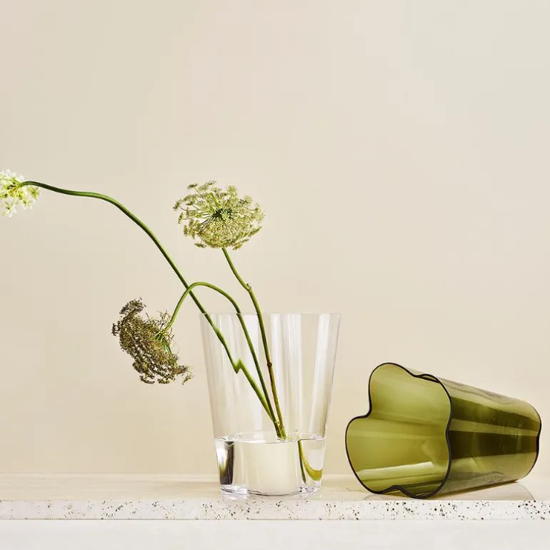 Alvar Aalto vase 16 cm mosegrønn