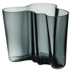 Alvar Aalto vase 16 cm mørk grå