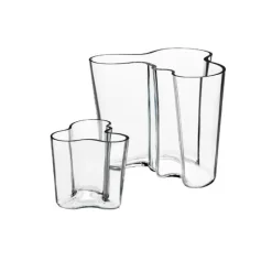 Alvar Aalto vase sett 2 stk 9,5 + 16 cm klar