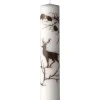 Alveskog kubbelys 25 cm hvit/brun