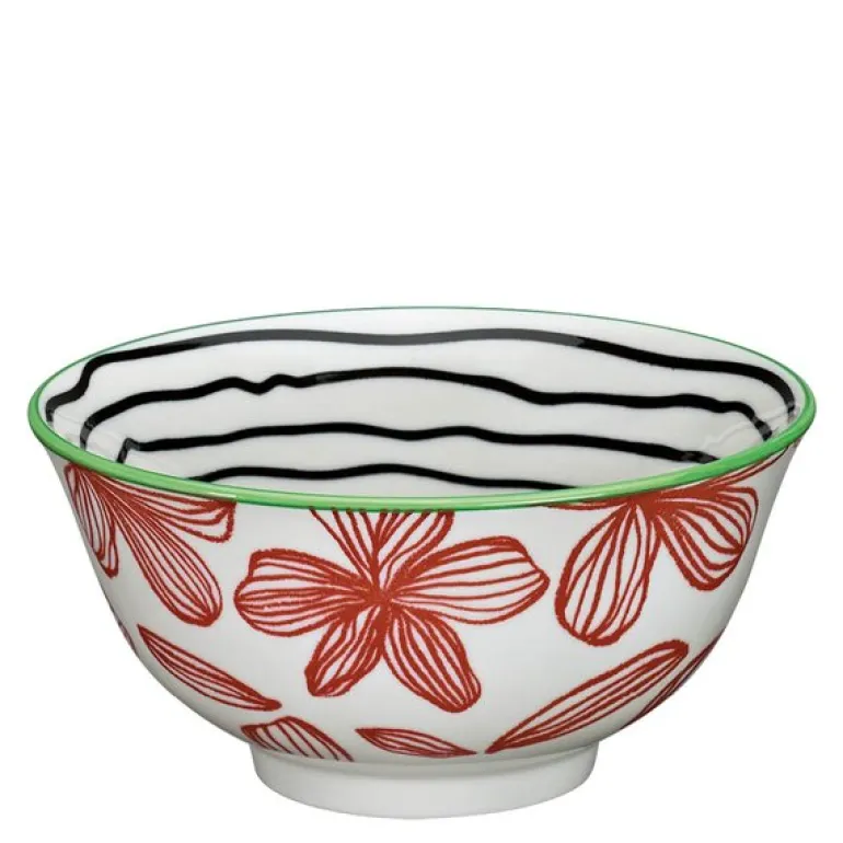 AMICI skål 85 cl 18 cm blomster