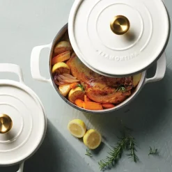 Ampezzo støpejernsgryte 5,6 L hvit