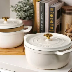 Ampezzo støpejernsgryte 5,6 L hvit