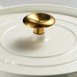 Ampezzo støpejernsgryte 3,7L white latte