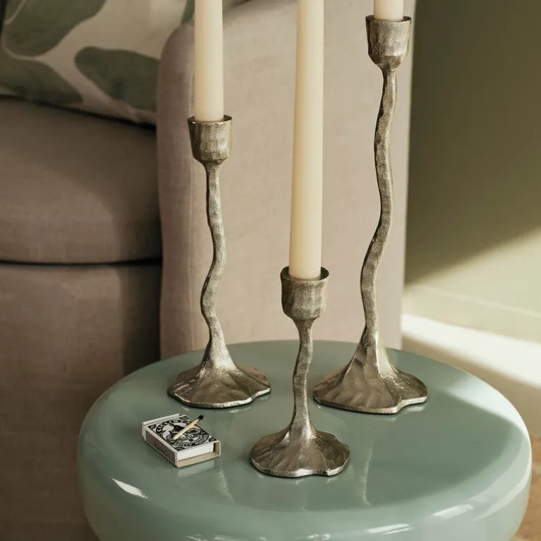 Amy lysestake 9x31 cm sølv