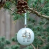 Anette Moi julekule 8 cm Askepott turkis blå