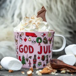 Anette Moi krus 27 cl God jul rosa
