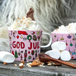 Anette Moi krus 27 cl God jul rosa