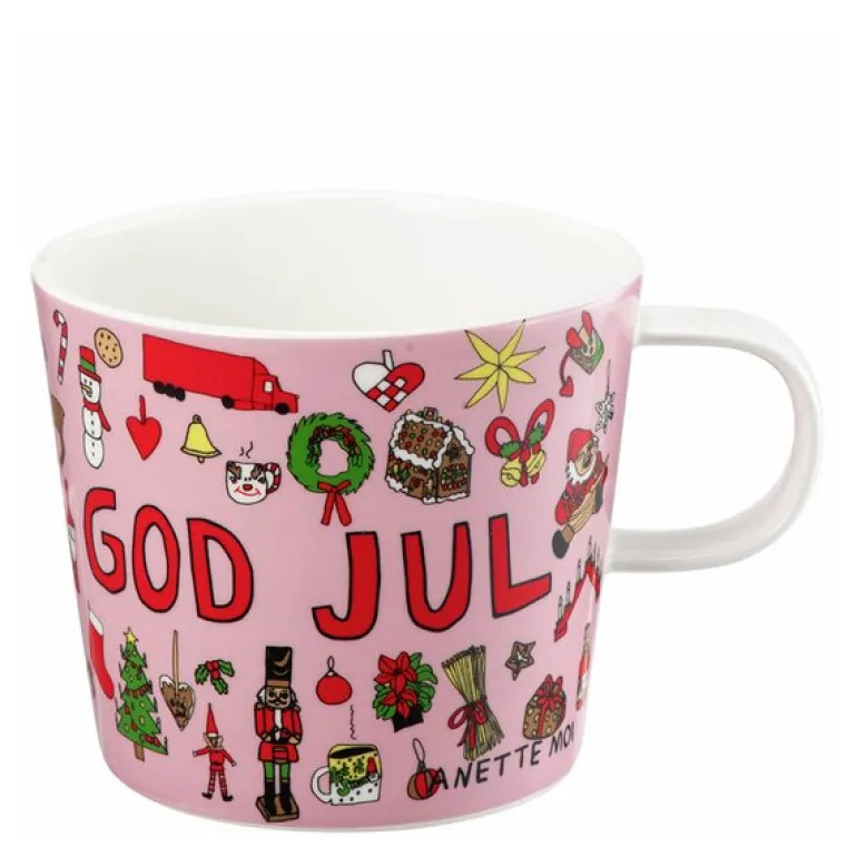 Anette Moi krus 27 cl God jul rosa