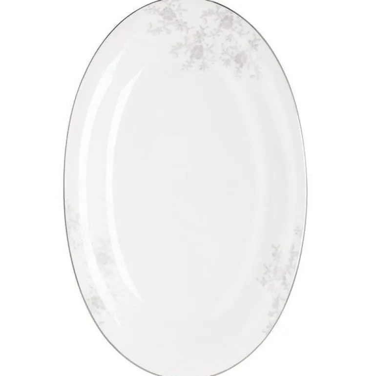 Angelina Platinum ovalt fat 33x21 cm