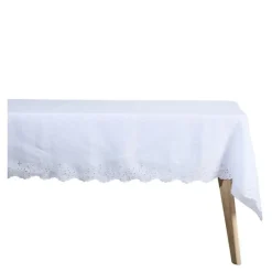 Anglaise duk 220x140 cm hvit