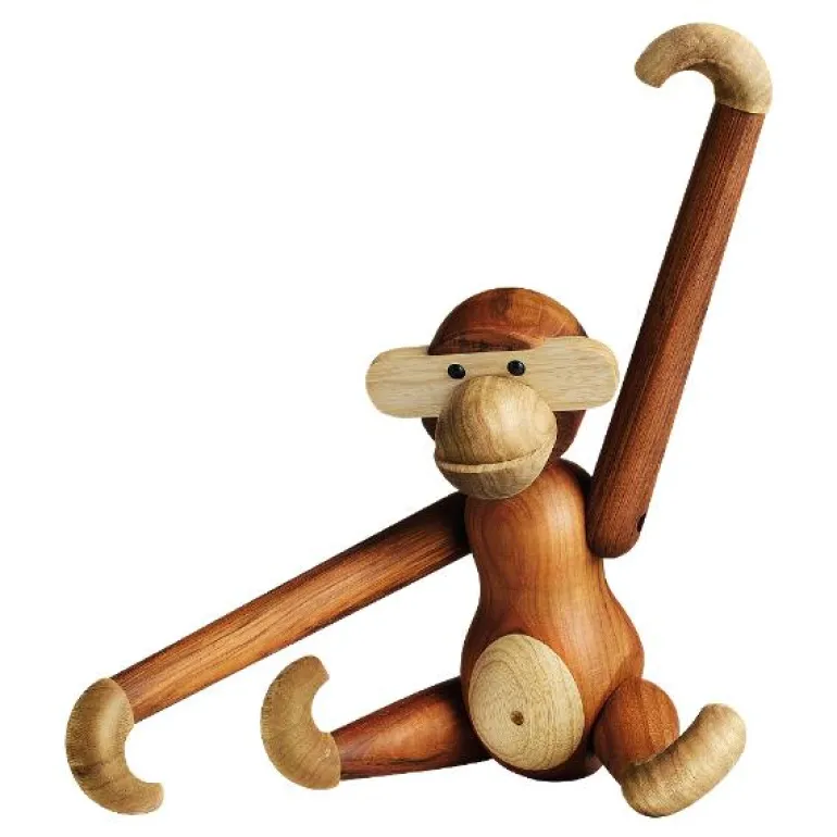 Apekatt teak/limba 46 cm