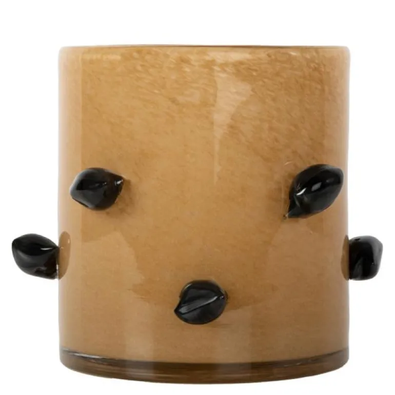 Arlo lykt medium 15x15 cm beige/svart