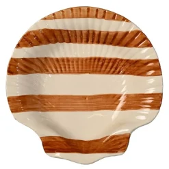 Armona serveringsfat 23,5 cm striper lys brun/hvit