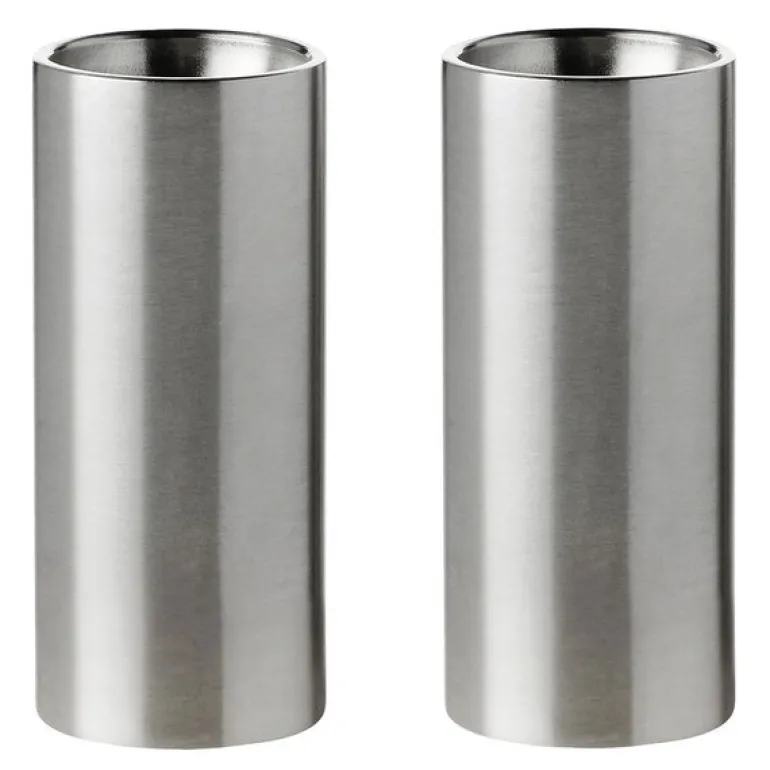 Arne Jacobsen salt- og peppersett stål