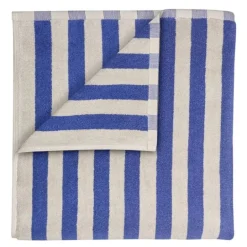 Arto badehåndkle 140x70 cm beige/blå brede striper