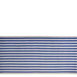 Arto badehåndkle 140x70 cm beige/blå brede striper