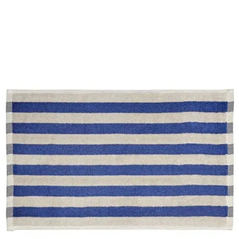 Arto gjestehåndkle 50x30 cm 2 stk beige/blå brede striper
