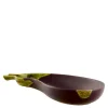 Aubergine fat 24,5 cm lilla/grønn
