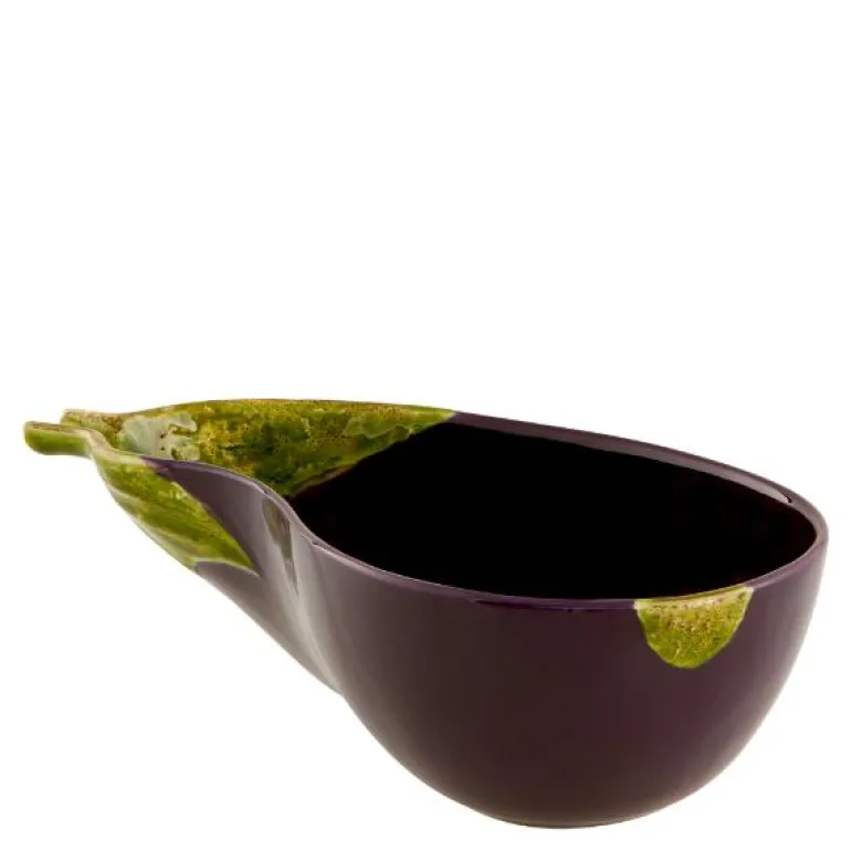 Aubergine salatskål 26 cm lilla/grønn