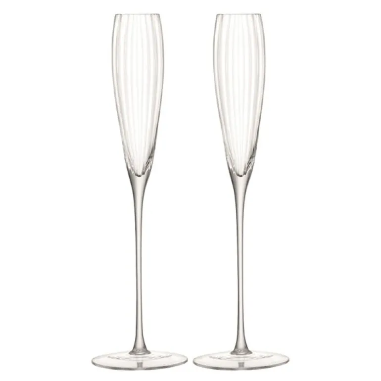Aurelia champagneglass 16,5 cl 2 stk klar/rillet