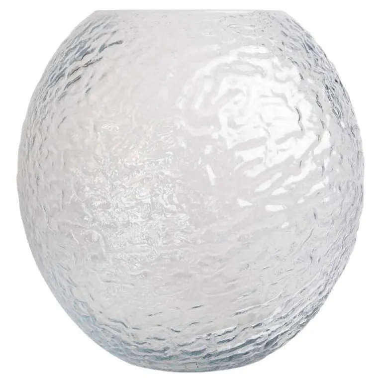 Babbly vase rund 27 cm klar
