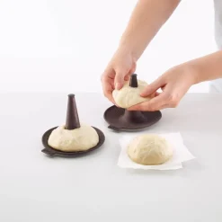 Bagelform i silikon 6 stk brun