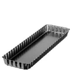Baking rektangulær paiform med løs bunn 36,5x10,5 cm karbonstål