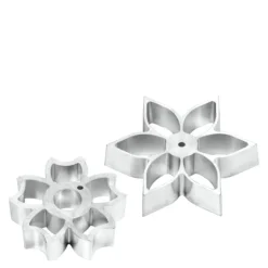 Bakkelsjern flower power 2 stk