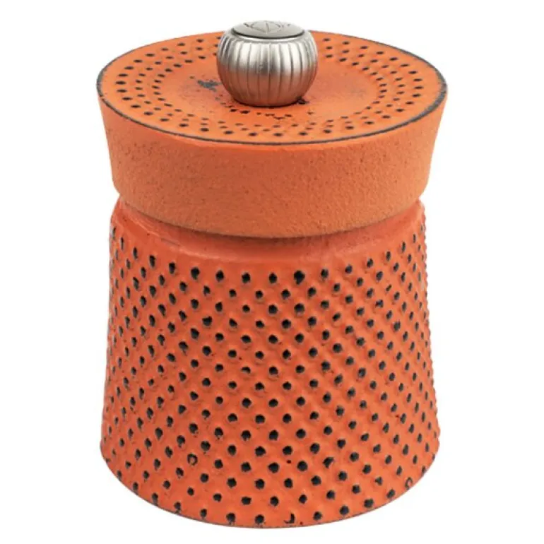 Bali pepperkvern i støpejern 8 cm oransje