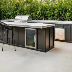 Barbecue Cooler utendørskjøleskap 63L venstrehengslet stål