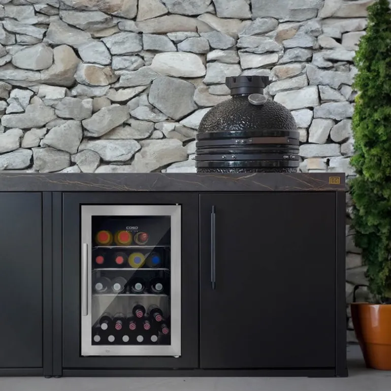Barbecue Cooler utendørskjøleskap 63L høyrehengslet stål