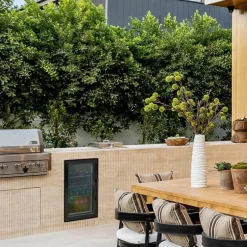 Barbecue Cooler utendørskjøleskap 63L venstrehengslet svart