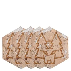 BAS glassbrikke 10 cm 4 stk kork