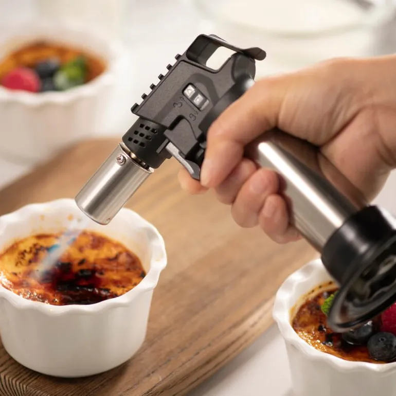 Basis flamberer børstet stål/svart