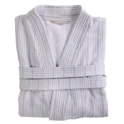 Bath Collection badekåpe L/XL powder blue stripes