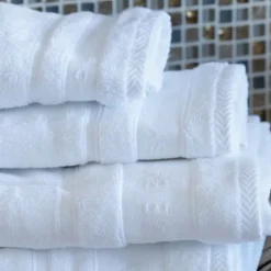 Bath Collection håndkle 50x100 cm 2 stk white cotton