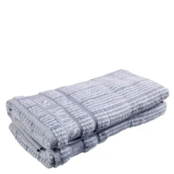 Bath Collection håndkle 50x100 cm 2 stk powder blue stripes