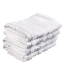Bath Collection vaskeklut 30x30 cm 4 stk white cotton