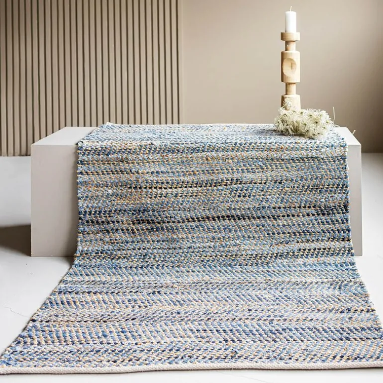 Bay denim ryeteppe 160x230 cm denimblå