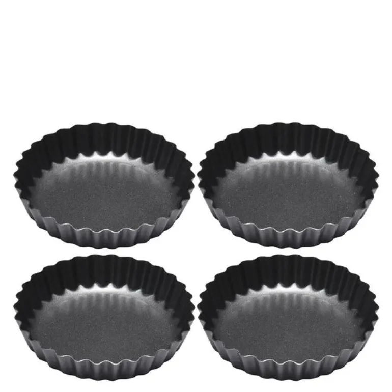 BAYk bakeform 9 cm 4 stk mørk grå