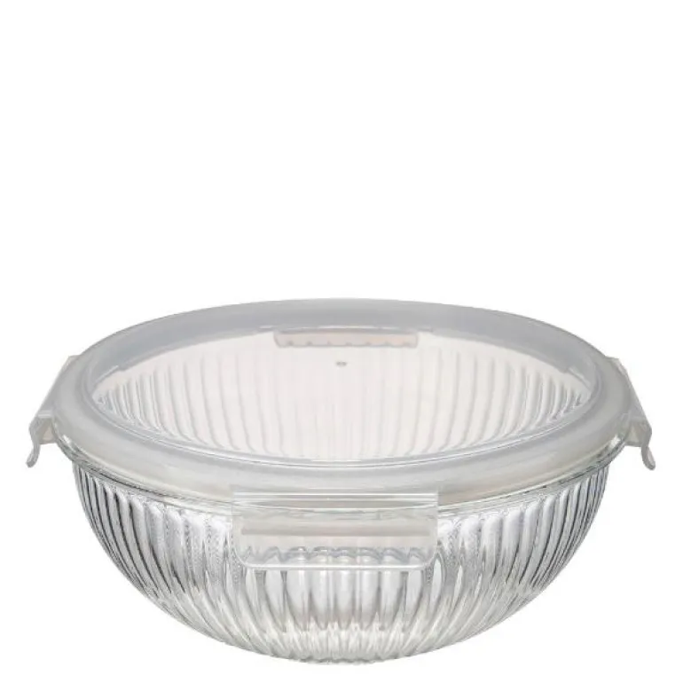 BAYk glassbolle med lokk 3,5 L klar